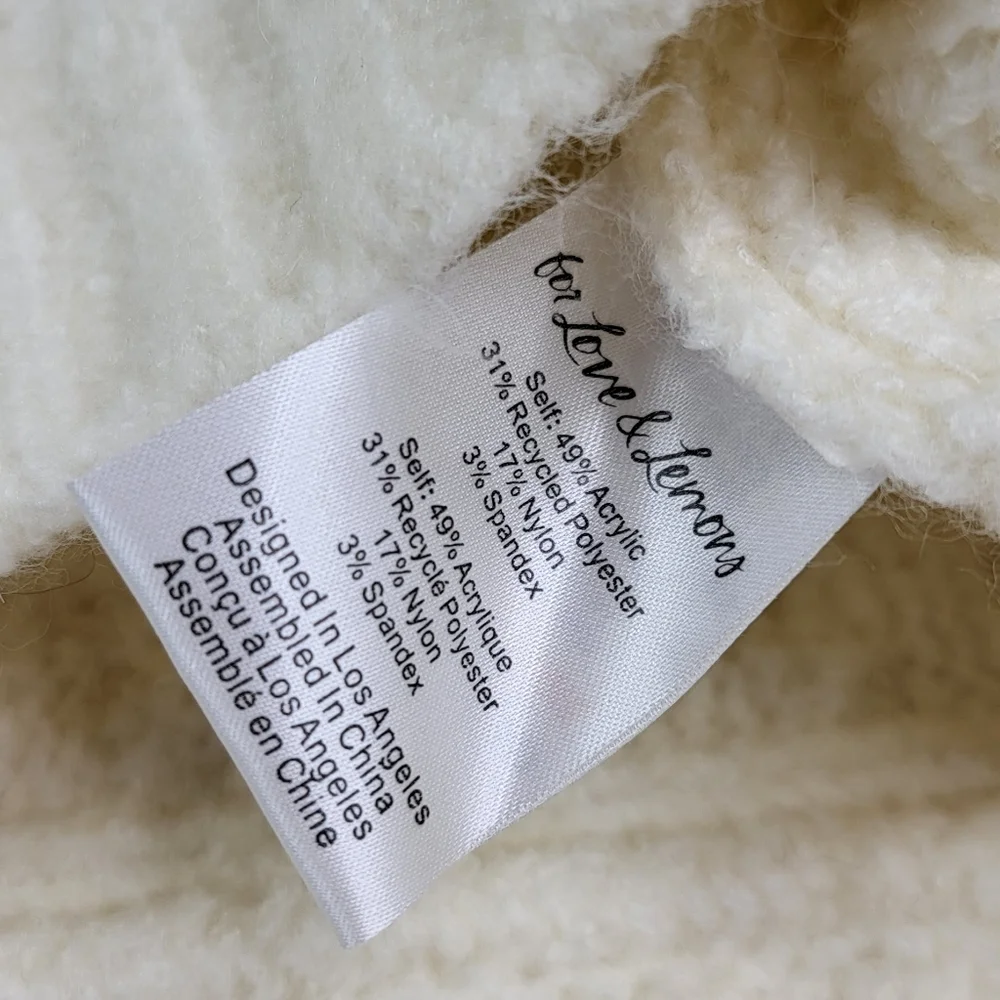 For Love & Lemons Ivory Dominique Sweater sz 2X - Picture 4 of 5